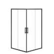 Radia Square 42 x 42 x 71 1/2 in. 6 mm Sliding Shower Door for Corner Installation with Clear glass in Matte Black