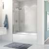 Edge Square 34 x 58 in. 8 mm Tub Screen for Alcove Installation with Clear glass in Chrome