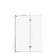 Edge Duo 42 x 58 in. 8 mm Pivot Tub Screen for Alcove Installation with Clear glass in Chrome