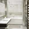 Edge Duo 42 x 58 in. 8 mm Pivot Tub Screen for Alcove Installation with Clear glass in Brushed Nickel