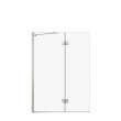 Edge Duo 42 x 58 in. 8 mm Pivot Tub Screen for Alcove Installation with Clear glass in Brushed Nickel