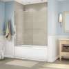 Axial Square 34 x 58 in. 8 mm Tub Screen for Alcove Installation with Clear glass in Brushed Nickel