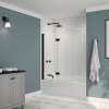 Edge Access 42 x 56 in. 6 mm Pivot Tub Screen for Alcove Installation with Clear glass in Matte Black