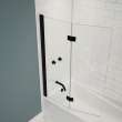 Edge Access 42 x 56 in. 6 mm Pivot Tub Screen for Alcove Installation with Clear glass in Matte Black