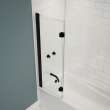 Edge Access 42 x 56 in. 6 mm Pivot Tub Screen for Alcove Installation with Clear glass in Matte Black