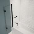 Edge Access 42 x 56 in. 6 mm Pivot Tub Screen for Alcove Installation with Clear glass in Matte Black