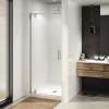 ModulR 34 x 78 in. 8 mm Pivot Shower Door for Alcove Installation with Clear glass in Brushed Nickel