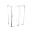 ModulR 48 x 36 x 78 in. 8mm Pivot Shower Door for Corner Installation with Clear glass in Brushed Nickel