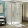 ModulR 48 x 32 x 78 in. 8mm Pivot Shower Door for Corner Installation with Clear glass in Brushed Nickel