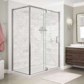 ModulR 60 x 36 x 78 in. 8mm Pivot Shower Door for Corner Installation with Clear glass in Chrome
