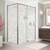 ModulR 60 x 36 x 78 in. 8mm Pivot Shower Door for Corner Installation with Clear glass in Brushed Nickel