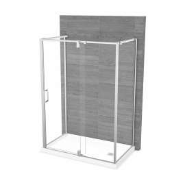 ModulR 60 x 32 x 78 in. 8mm Pivot Shower Door for Wall-mount Installation with Clear glass in Chrome