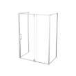 ModulR 60 x 32 x 78 in. 8mm Pivot Shower Door for Wall-mount Installation with Clear glass in Chrome