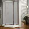 Silhouette Neo-angle 36 x 36 x 70 in. Pivot Shower Door for Corner Installation with Raindrop glass in Chrome