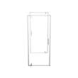 ModulR 2 32 x 78 in. 8mm Pivot Shower Door for Tunnel Installation with Clear glass in Chrome