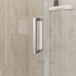 Manhattan 23-25 x 68 in. 6 mm Pivot Shower Door for Alcove Installation with Clear glass & Round Handle in Chrome