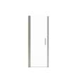 Manhattan 25-27 x 68 in. 6 mm Pivot Shower Door for Alcove Installation with Clear glass & Round Handle in Brushed Nickel