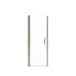 Manhattan 25-27 x 68 in. 6 mm Pivot Shower Door for Alcove Installation with Clear glass & Square Handle in Brushed Nickel