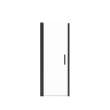 Manhattan 25-27 x 68 in. 6 mm Pivot Shower Door for Alcove Installation with Clear glass & Square Handle in Matte Black