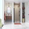 Manhattan 29-31 x 68 in. 6 mm Pivot Shower Door for Alcove Installation with Clear glass & Round Handle in Matte Black