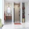 Manhattan 29-31 x 68 in. 6 mm Pivot Shower Door for Alcove Installation with Clear glass & Square Handle in Matte Black