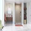 Manhattan 31-33 x 68 in. 6 mm Pivot Shower Door for Alcove Installation with Clear glass & Round Handle in Chrome