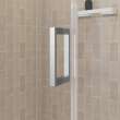 Manhattan 31-33 x 68 in. 6 mm Pivot Shower Door for Alcove Installation with Clear glass & Square Handle in Chrome