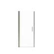 Manhattan 31-33 x 68 in. 6 mm Pivot Shower Door for Alcove Installation with Clear glass & Round Handle in Brushed Nickel