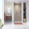 Manhattan 39-41 x 68 in. 6 mm Pivot Shower Door for Alcove Installation with Clear glass & Round Handle in Chrome