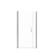 Manhattan 39-41 x 68 in. 6 mm Pivot Shower Door for Alcove Installation with Clear glass & Square Handle in Chrome
