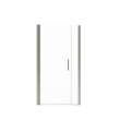 Manhattan 39-41 x 68 in. 6 mm Pivot Shower Door for Alcove Installation with Clear glass & Square Handle in Brushed Nickel