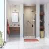 Manhattan 39-41 x 68 in. 6 mm Pivot Shower Door for Alcove Installation with Clear glass & Square Handle in Matte Black