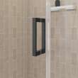 Manhattan 43-45 x 68 in. 6 mm Pivot Shower Door for Alcove Installation with Clear glass & Square Handle in Matte Black