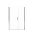 Manhattan 47-49 x 68 in. 6 mm Pivot Shower Door for Alcove Installation with Clear glass & Square Handle in Chrome