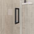 Manhattan 47-49 x 68 in. 6 mm Pivot Shower Door for Alcove Installation with Clear glass & Round Handle in Matte Black