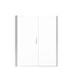 Manhattan 53-55 x 68 in. 6 mm Pivot Shower Door for Alcove Installation with Clear glass & Square Handle in Chrome