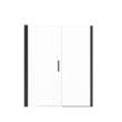 Manhattan 55-57 x 68 in. 6 mm Pivot Shower Door for Alcove Installation with Clear glass & Square Handle in Matte Black
