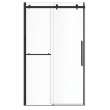 Vela 44 1/2-47 x 78 3/4 in. 8mm Sliding Shower Door with Towel Bar for Alcove Installation with Clear glass in Matte Black