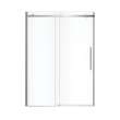 Vela 56 1/2-59 x 78 3/4 in. 8mm Sliding Shower Door for Alcove Installation with Clear glass in Chrome and Matte White