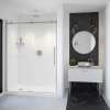 Vela 56 1/2-59 x 78 3/4 in. 8mm Sliding Shower Door for Alcove Installation with Clear glass in Brushed Nickel