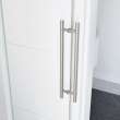 Vela 56 1/2-59 x 78 3/4 in. 8mm Sliding Shower Door for Alcove Installation with Clear glass in Brushed Nickel