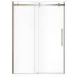 Vela 56 1/2-59 x 78 3/4 in. 8mm Sliding Shower Door for Alcove Installation with Clear glass in Brushed Nickel