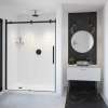 Vela 56 1/2-59 x 78 3/4 in. 8mm Sliding Shower Door for Alcove Installation with Clear glass in Matte Black