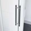 Vela 56 1/2-59 x 78 3/4 in. 8mm Sliding Shower Door for Alcove Installation with Clear glass in Matte Black and Chrome