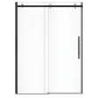 Vela 56 1/2-59 x 78 3/4 in. 8mm Sliding Shower Door for Alcove Installation with Clear glass in Matte Black and Chrome