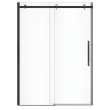 Vela 56 1/2-59 x 78 3/4 in. 8mm Sliding Shower Door for Alcove Installation with Clear glass in Matte Black and Brushed Nickel