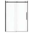 Vela 56 1/2-59 x 78 3/4 in. 8mm Sliding Shower Door for Alcove Installation with Clear glass in Matte Black and Brushed Gold