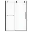 Vela 56 1/2-59 x 78 3/4 in. 8mm Sliding Shower Door with Towel Bar for Alcove Installation with Clear glass in Matte Black