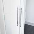 Vela 56 1/2-59 x 59 in. 8 mm Sliding Tub Door for Alcove Installation with Clear glass in Chrome and Matte White