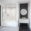 Vela 56 1/2-59 x 59 in. 8 mm Sliding Tub Door for Alcove Installation with Clear glass in Brushed Nickel
